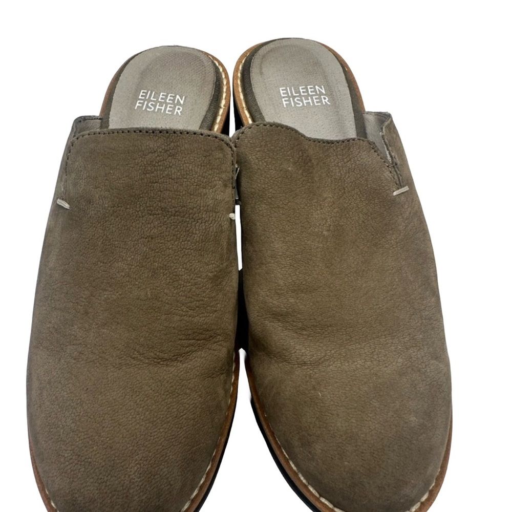 Nwot Eileen Fisher Loti Suede Clogs Size 5